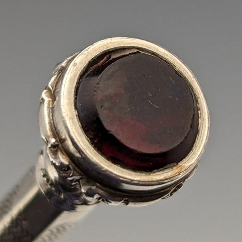 British Antique Mechanical Pencil Red Glass Decoration Telescoping 81-98mm